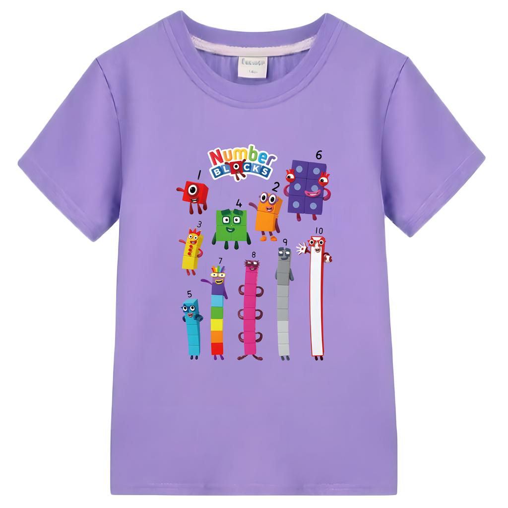 Развивающие мягкие цифровые блоки Цифровые блоки Детская футболка для отдыха Хлопковые футболки для мальчиков Топы с короткими рукавами для девочек y2k детская одежда футболка для детей