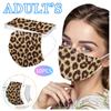 Трехслойная одноразовая пыленепроницаемая защитная маска с леопардовым принтом для взрослых