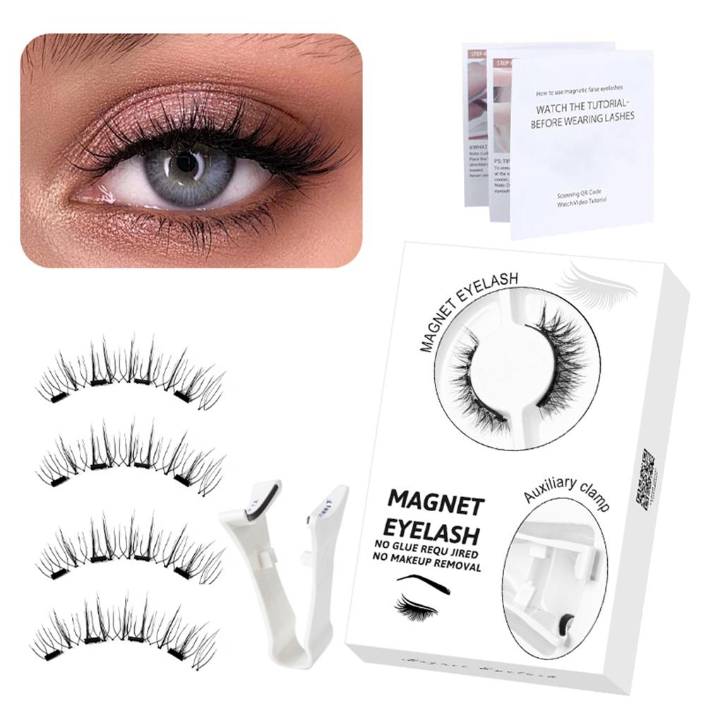 Reusable Magnetic Eyelashes with Applicator No Glue Needed DIY Lash Extensions