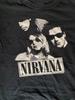 Подарок для семьи от группы Nirvana Черная футболка Хлопок Все размеры Унисекс футболка