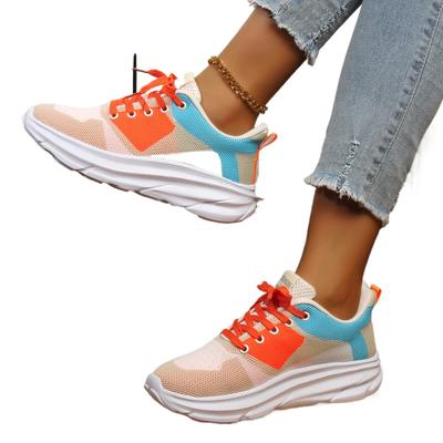 Мода 2024 Весна/Осень Женская вулканизированная обувь с круглым носком на плоской подошве для женщин Спорт на открытом воздухе Легкие повседневные нескользящие кроссовки