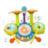 VCYCTO Musical Instrument Toy Drum Set for Percussion Drum Toy with 22 Music Toddler Music Toy with Volume Light and 2 Popular Educational Toy for