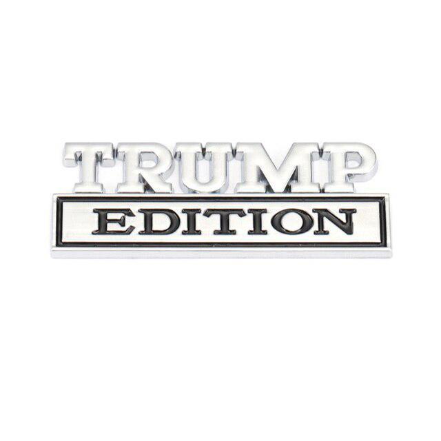 Наклейка на автомобиль металлическая Trump Edition Badge Emblem передняя решетка капота для всех моделей