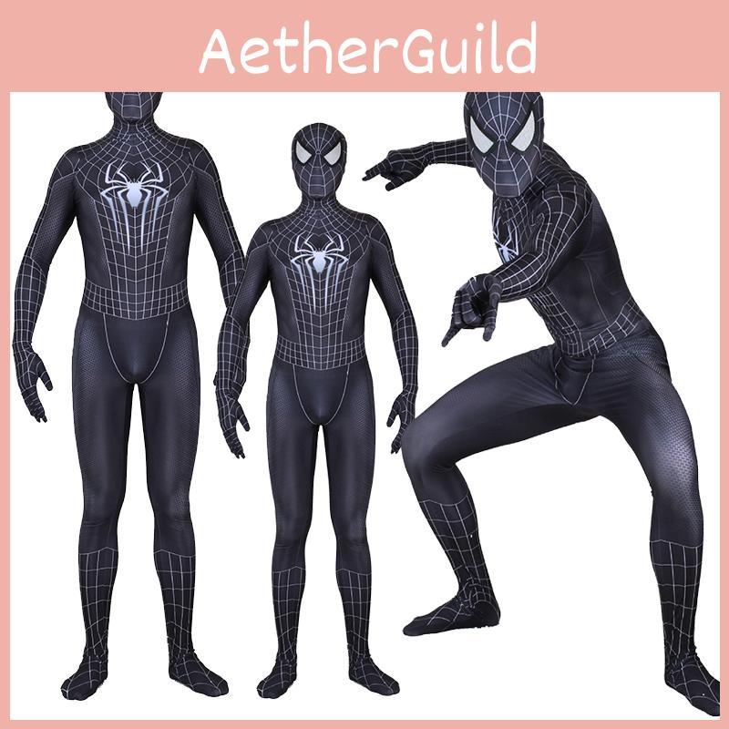 Удивительный костюм Человека-паука 2 в стиле Чёрного Венома для косплея с изысканным исполнением