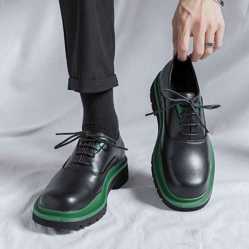 Британские туфли на платформе для мужчин Кожаные туфли Деловые туфли Универсальная повседневная износостойкая обувь Chaussure Homme