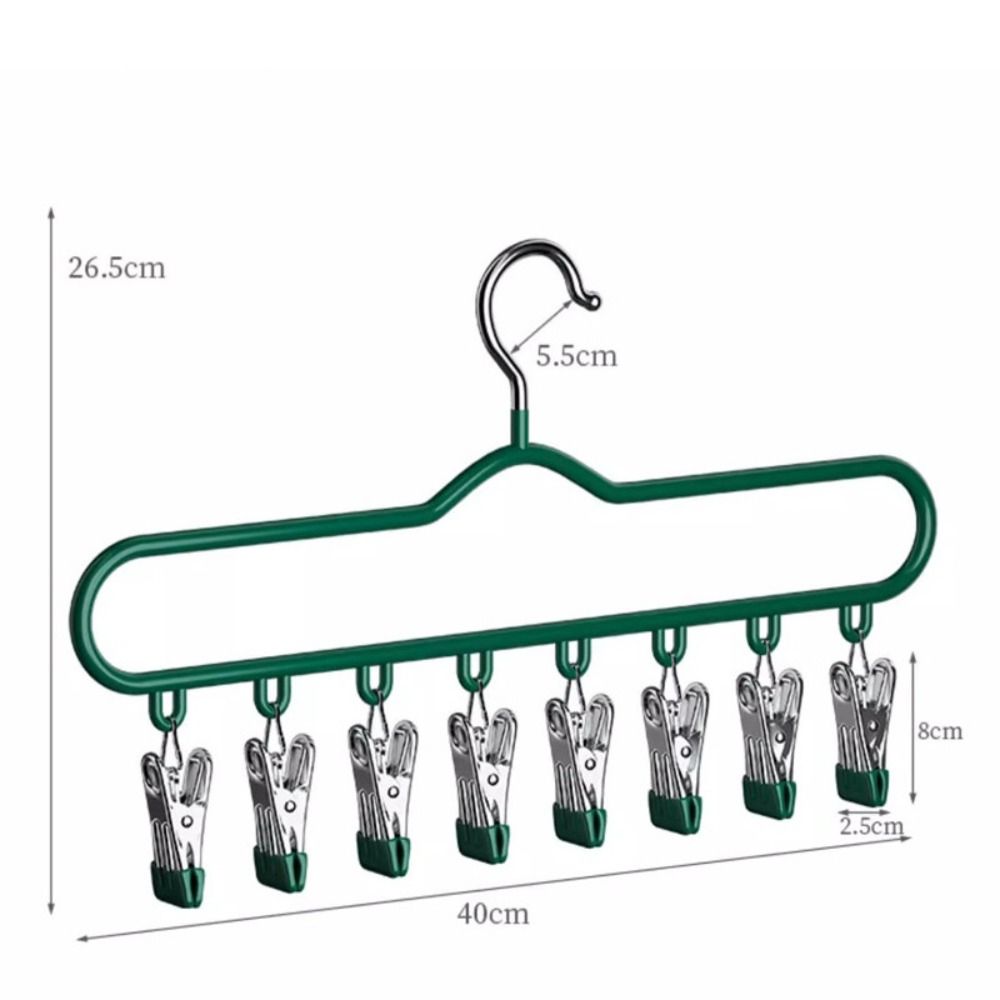 Windproof Clothes Drying Rack 8 Clips Hat Rack New Clothes Hanger  for Home Dormitory