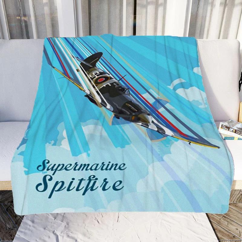 Spitfire Print Throw Rug Yoga Mat Bedroom Living Room Bathroom Decorative Floor Mat Home Textile Birthday Gift