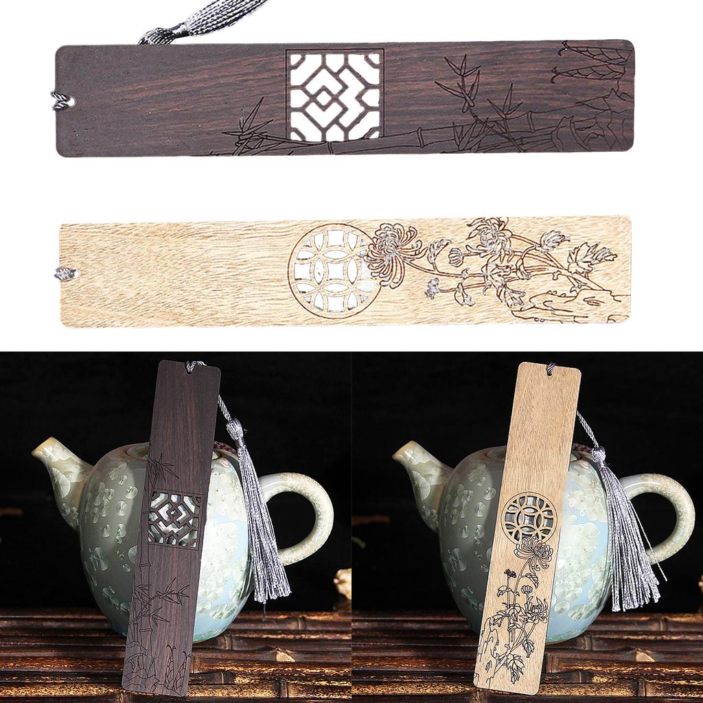 2 шт. полых деревянных закладок с кисточками, держатель для книжных страниц, разделитель для книжных страниц, подарок для книголюба, писателя, учителя, студента