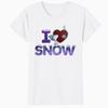Peanuts Xmas Snoopy Woodstock I Love Snow Classic Holiday Official Women's T-Shirt