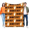 Плед «Маменькин сынок» Уютный Мягкий Покрывало для кровати дивана Подарок для мам Модный Легкий Декор комнаты Идеален для всех сезонов