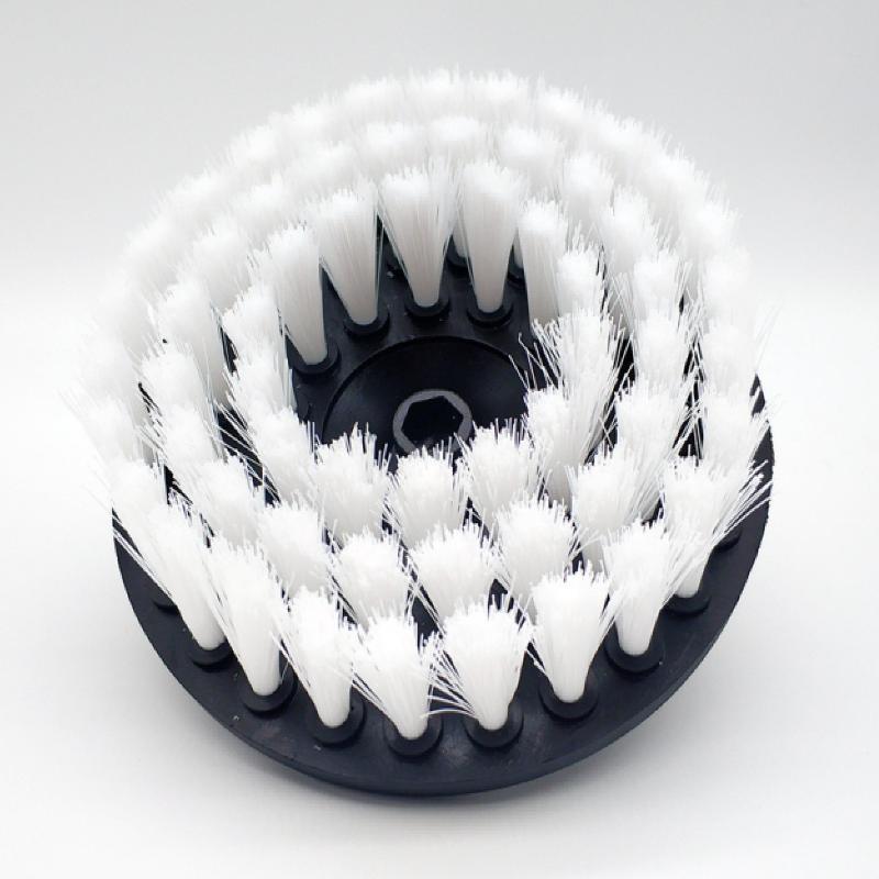 1 шт. Мягкая насадка-щетка для дрели 4 дюйма для чистки ковров и кожи, а также обивки, стекла, автомобильных шин, электрическая щетка для чистки