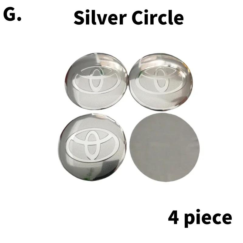 4pcs 56mm Aluminum Alloy logo Wheel Center Hub Cap Badge sticker For Toyota Prado Rav4 Yaris Hilux Prius Corolla Camry Accessory