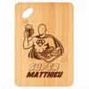 Planche À Découper / Plateau Apéro - PLANETEE - Super Matthieu - Bambou - 30x20x1 Cm - Trou D'accroche 24 Mm