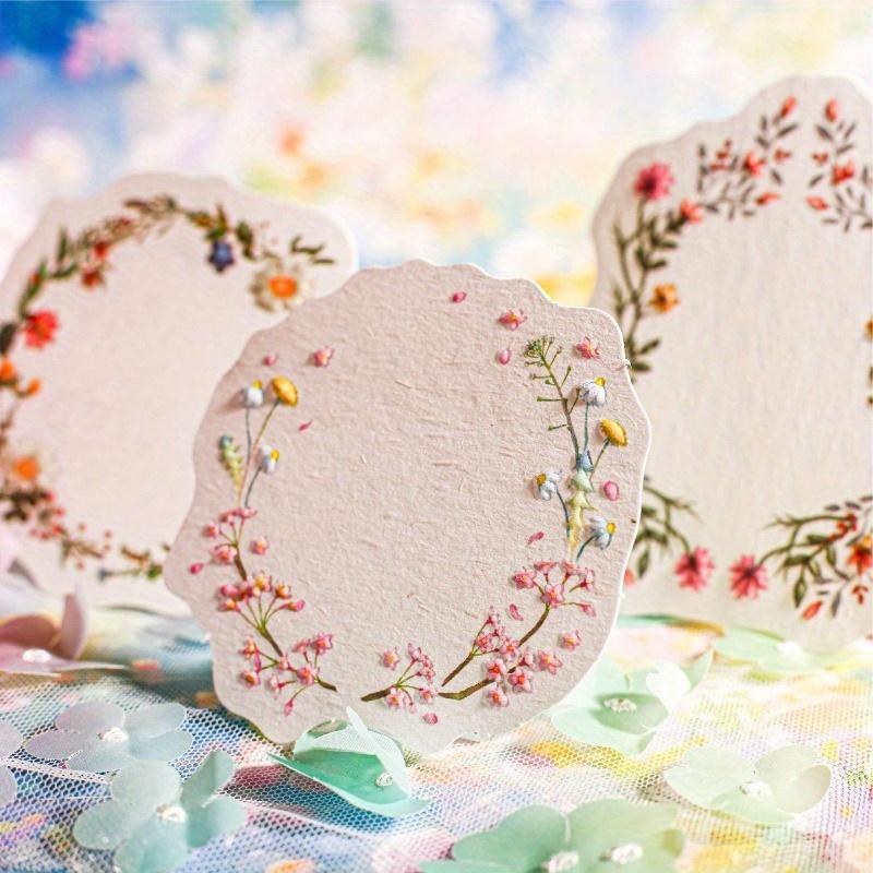 Тисненый цветочный бордюр Материал Бумага Эстетика Скрапбукинг DIY Коллаж Дизайн Открытки Бумажное искусство Ведение журнала Заметка для оплаты Креативность Скрапбукинг Офис