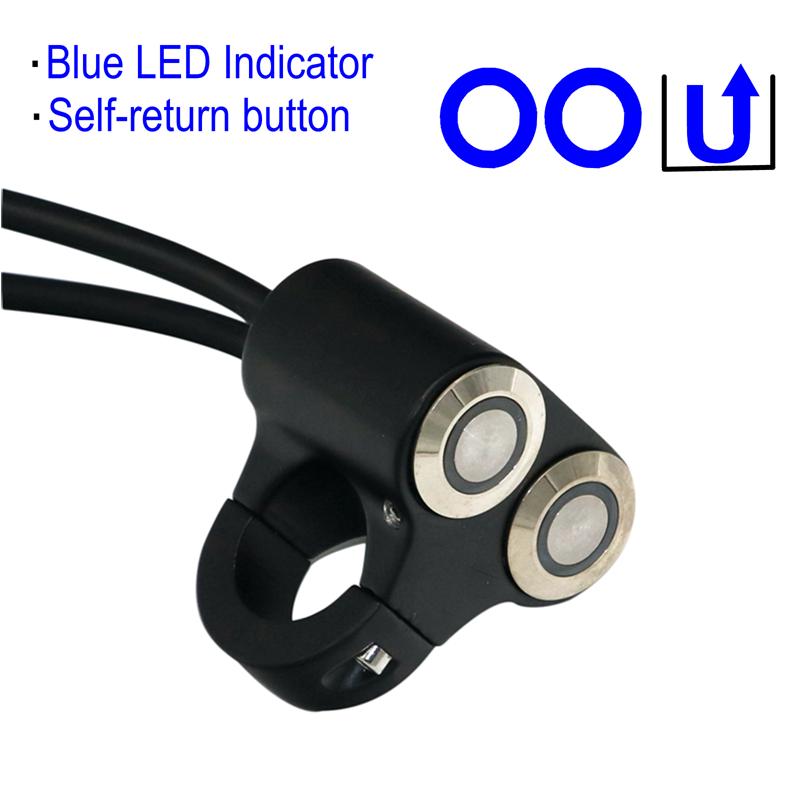 LMoDri 22 мм руль мотоцикла переключатели ATV скутер фары опасности тормоз противотуманные фары переключатель ВКЛ-ВЫКЛ алюминий с индикатором