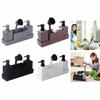 Kitchen Soap Dispenser and Sponge Holder with Storage Tray for Sink Organization Plastic Hand Soap Organizer with Brush