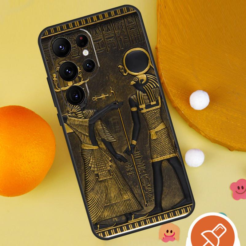 Чехол для телефона с муралом Фараона Египта для Samsung Galaxy S25 Ultra S24 S23 S22 Ultra S9 S10 S20 Plus S21 FE Funda Чехол