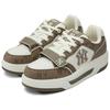 New MLB New York Yankees Abrasion Resistant Slip Resistant Low Top Skateboard Shoes Unisex Brown 3ASXP025N-50BRS
