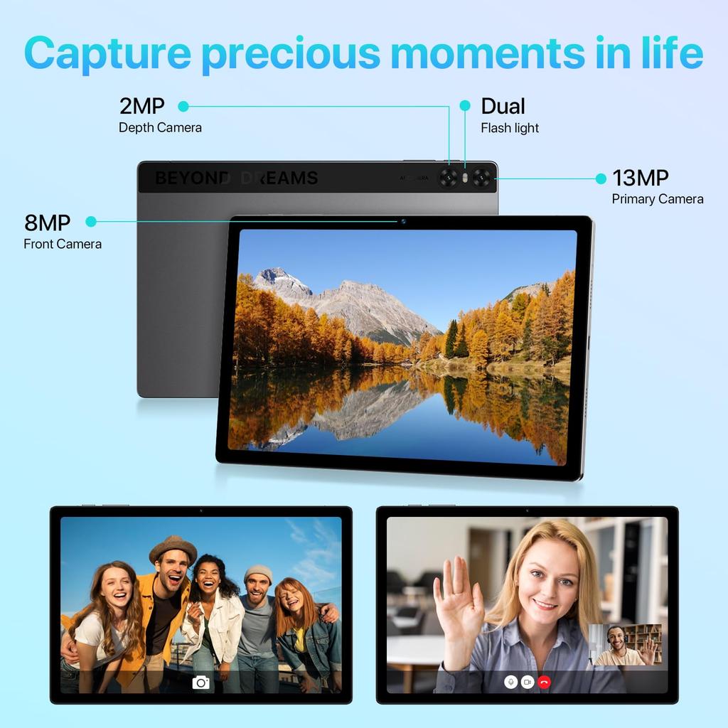 Планшет UMIDIGI A13 Tab TF FHD WideVineL1 7500 мАч 18 Вт IPS Quad Face Беспроводной чехол в комплекте, 16 ГБ+128 ГБ+расширение до 1 ТБ, 10,51-дюймовый 19201200 8-ядерный процессор,