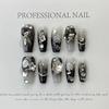 HANDMADE DIY Artificial Nail Phototherapy Nails Swarov Snowflake Finished Detachable Wearable False Nails