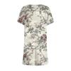 Женское модное повседневное платье с цветочным принтом, круглым вырезом, короткими рукавами, мини-юбкой