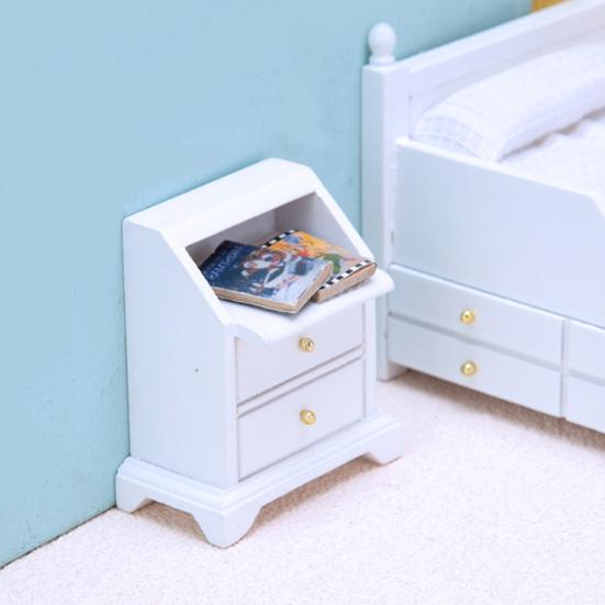 Забавные подарки своими руками без заусенцев 1:12 кукольных декораций для сцен прикроватная тумбочка модель микро ландшафтная мебель тумбочка