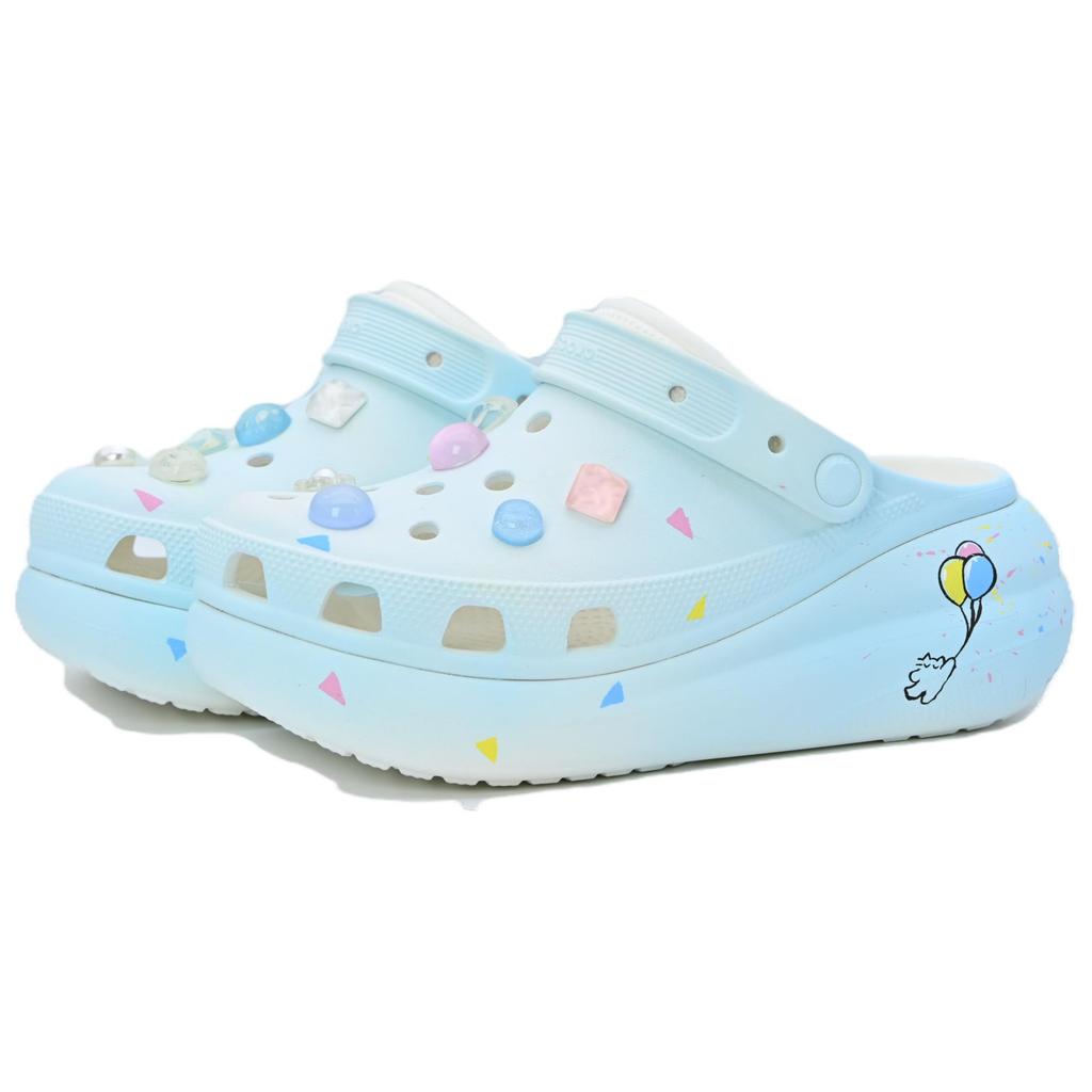 Crocs Crush Clog Дневник полета на воздушном шаре EVA Изысканные Милые Индивидуальность Дырочные туфли Унисекс Белый Синий