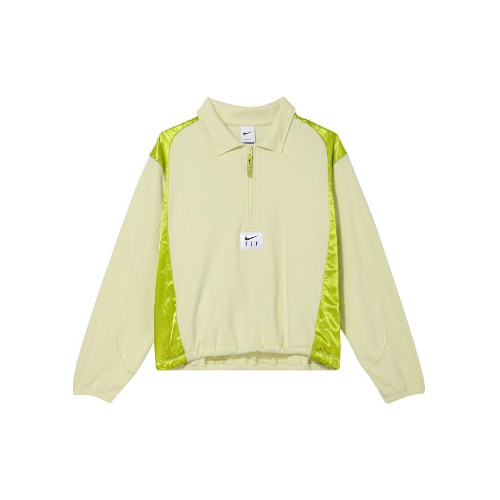 Nike Dri-Fit Swoosh American Brand Logo Быстросохнущая удобная повседневная толстовка с цветными блоками и застежкой-молнией на половину длины Женская толстовка Ярко-оранжевый сине-зеленый FQ6026-751