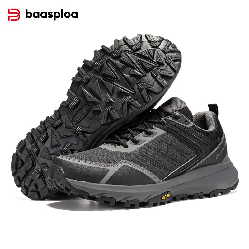 BAASPLOA Мужская уличная обувь Осенняя мужская спортивная обувь для походов на открытом воздухе Нескользящая износостойкая мужская брендовая качественная мужская обувь для походов на открытом воздухе