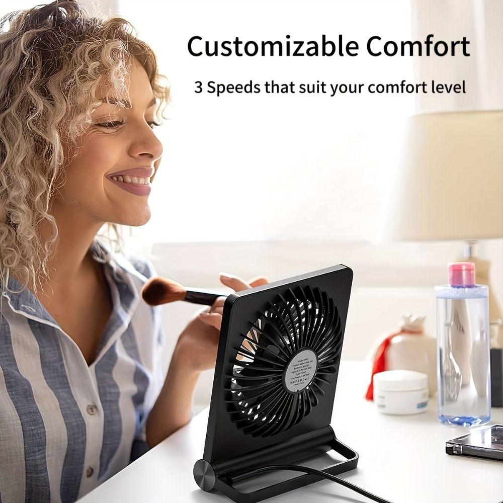 Folding Desk Fan Lightweight Ultra-thin Mini Fan Table Fan Small USB Fan Outdoor