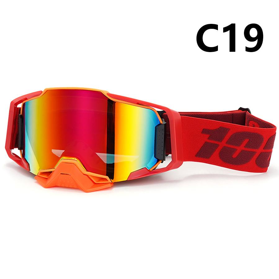 New100%100% Motorcycle Goggles Outdoor Riding Windproof and Sandproof Motorcycle Helmet Protective Glasses