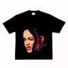Графическая футболка с портретом Kehlani Мягкий хлопок Душевная атмосфера Мерч R&B Унисекс Свободный крой Круглый вырез Уличная мода Летние повседневные футболки