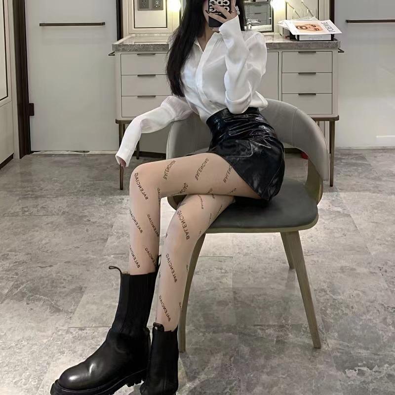 Новые сексуальные чулки в сеточку для женщин, колготки с бантом, цветочные леопардовые, лунные, черно-белые, цветные леггинсы, длинные носки