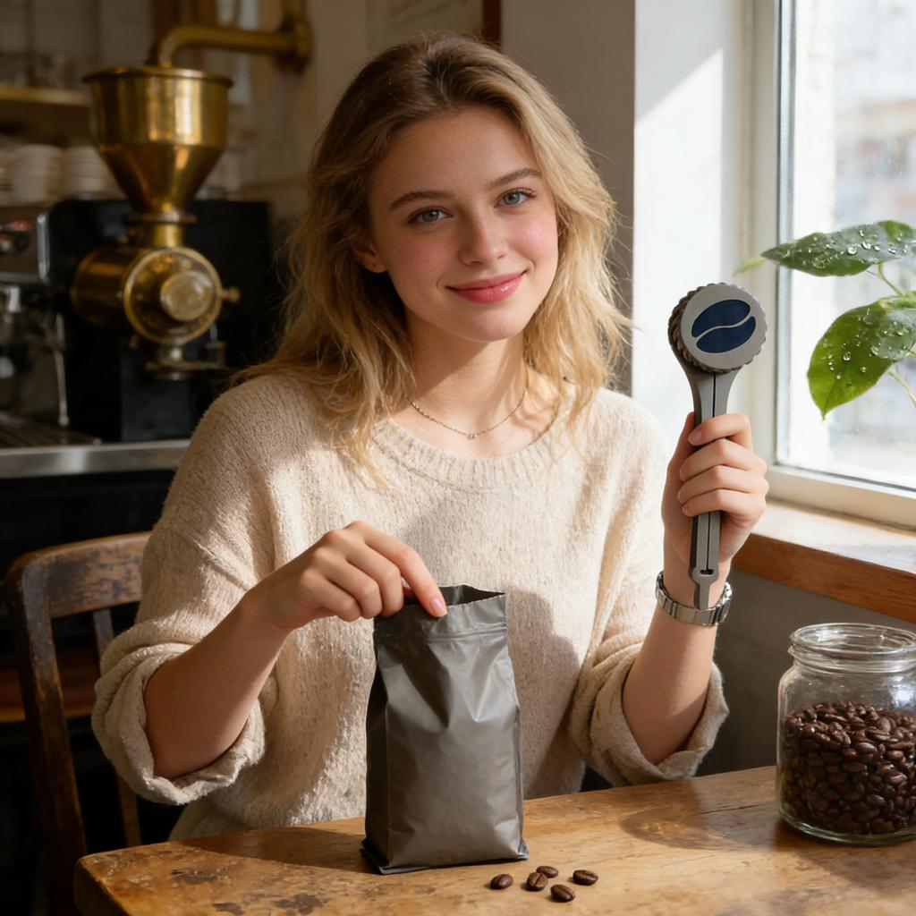 Coffee Bag Clip ( ) - Airtight Food Sealer Clamp For Coffee/Snack/Dry Goods | Plastic, Easy-Grip Handle | Preserves Coffee Freshness,