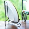 Home Decoration Photo Pedestal Bowl Picture Frame Easel Plate Rack Display Stand Black Iron