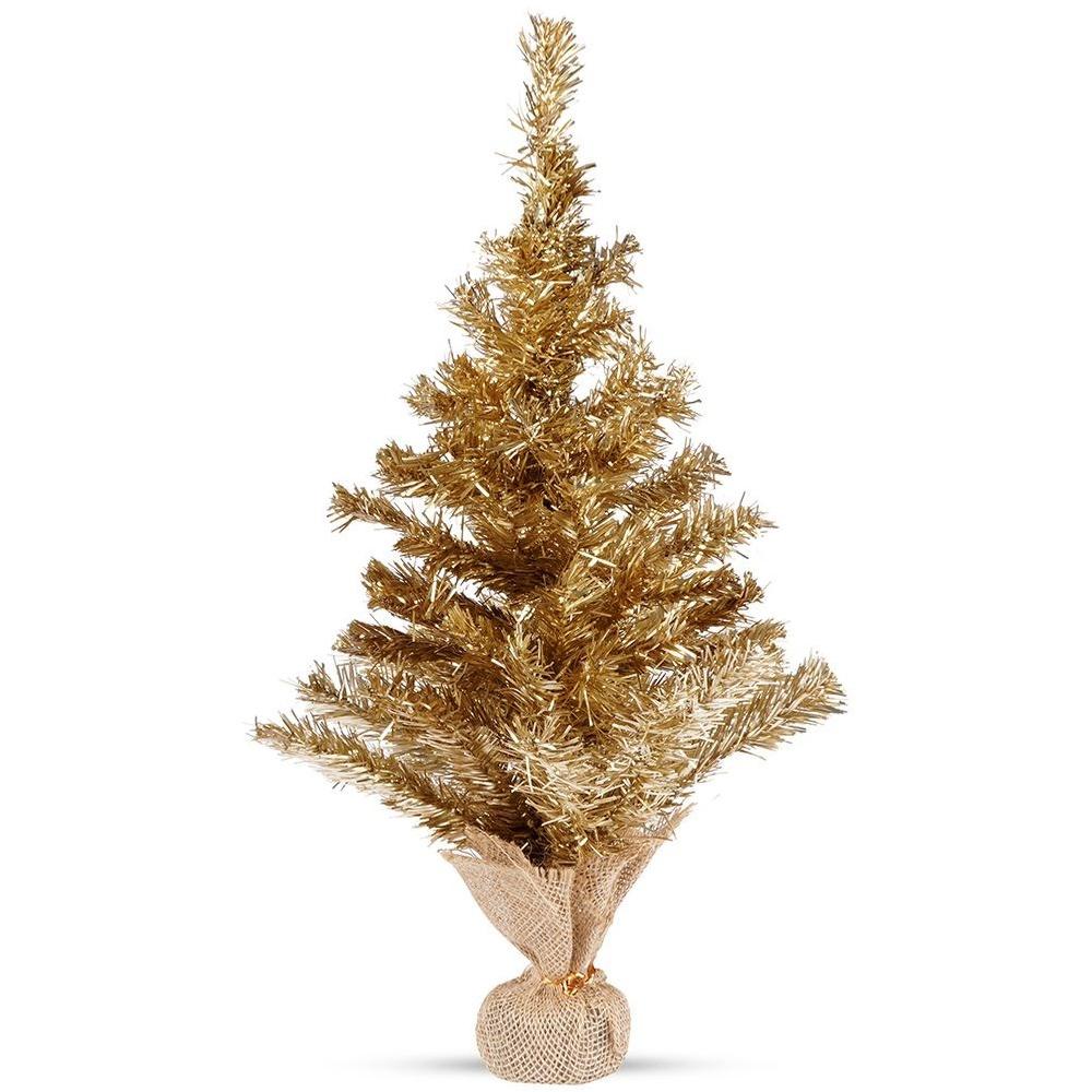 Gold Mini Artificial Christmas Tree 60cm