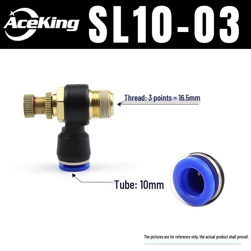 Pneumatic Regulator SL4-M5 with Exhaust SL6-01 and Speed Control Valves SL8-02, SL10-03, SL12-04.
