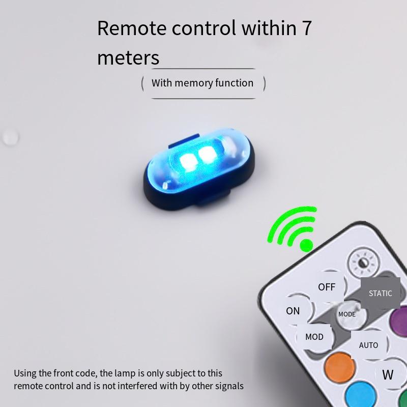 1 шт. беспроводной световой сигнал для самолета, вертолета, огни RGB, светодиодные стробоскопы для самолетов, огни для мотоциклов, светодиодная вспышка