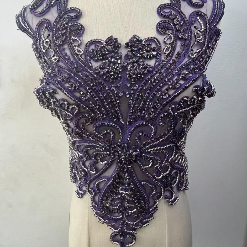 19 цветов Кристаллы ручной работы Бисер Кружево Пришивные Стразы Аппликации для Свадебных Костюмов Вечернего Платья Декор