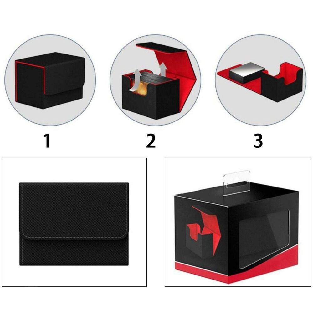 Flip Cover Trading Card Deck Box Magnetic Game Cards Storage Box  Gathering Card
