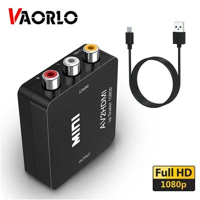 VAORLO RCA в HDMI AV в HD GANA 1080P Mini RCA Композитный CVBS AV в HD видео аудио конвертер адаптер, совместимый с PAL