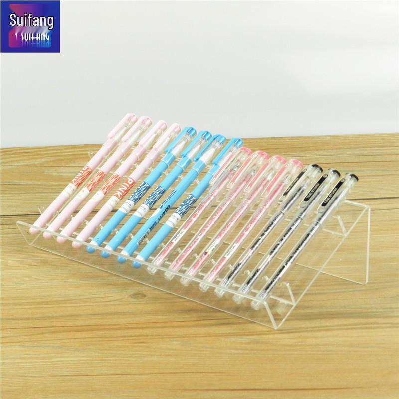 Acrylic Fountain & Ballpoint Pen Display Stand, Transparent Plexiglass Holder