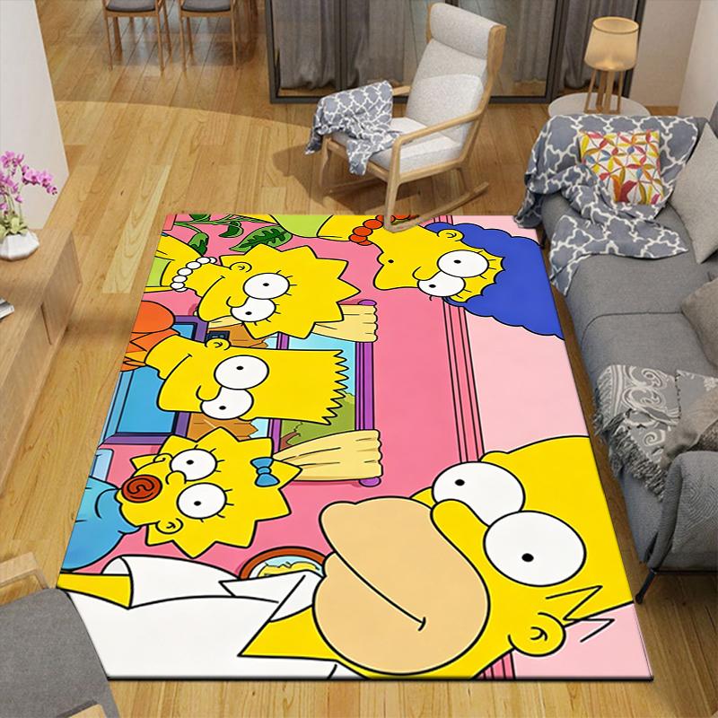1Pc Simpsons Family Rug, Office Carpet Indoor Outdoor Doormat, Non-Slip Soft, Living Room, Christmas Halloween Gift. M928180
