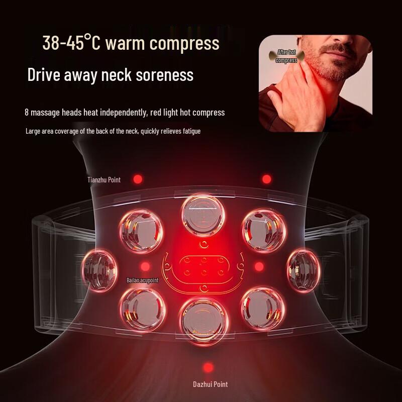 AUX Smart Neck Massager with Heat and Pulse CN plug (adapter included)