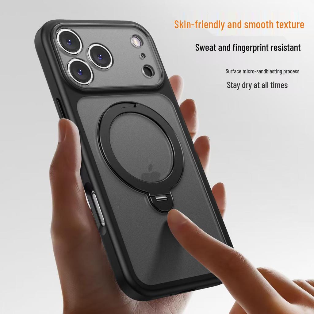 Zhidian Магнитный чехол-подставка 360° для iPhone 17 Pro Max – Ощущение кожи и чехол с полным покрытием
