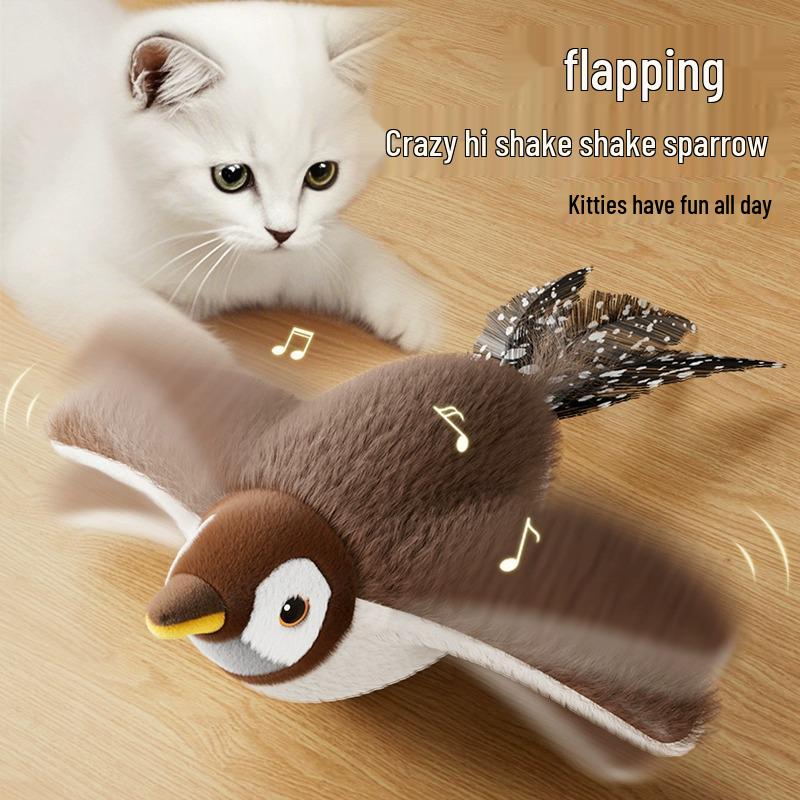 Электрическая игрушка для кошек со звуком птицы - Палочка-дразнилка для самостоятельного развлечения