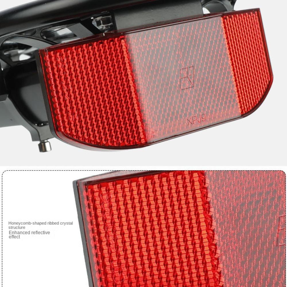 Red Black Bicycle Rear Light Metal Acrylic Luggage Carrier Mount Cycling Stand Bracket  Bicycle