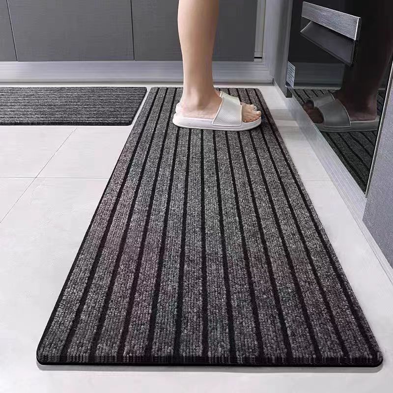 Kitchen Stripe Carpets Rug Stain-resistant, Water-resistant, Non-slip, Rubber Backing Bathroom Mat Carpet House Carpet Modern Home Decor