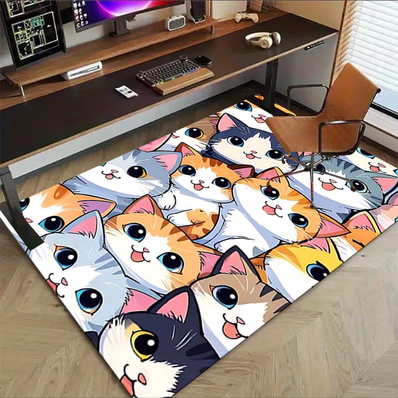 1 шт. кошачий ковер Extra Large, нескользящий ковер для пола, Office, семьи, студии, большой ковер для помещений, яркий акцент
