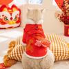 Pet Chinese New Costume Dog Cat Vest Cotton Outfit Fish Jumping Style Festive Wear